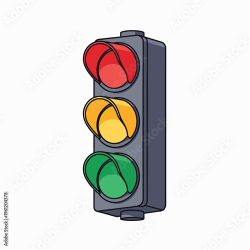 Traffic Light Signal with Red Yellow Green.
