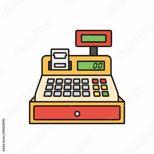 Cash Register Payment Terminal Machine.