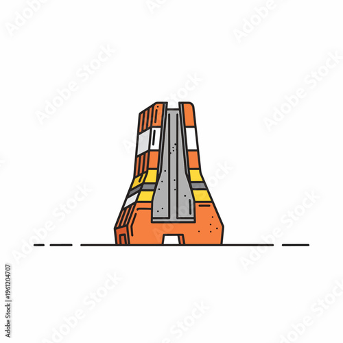 Traffic cone road safety equipment.
