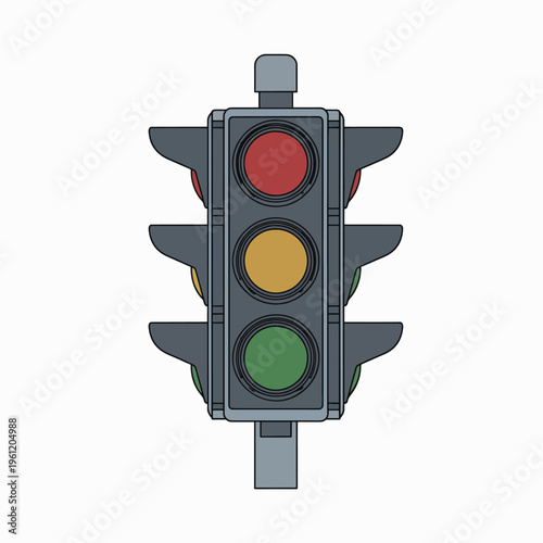 Traffic Light with Red Yellow Green Lights 3.