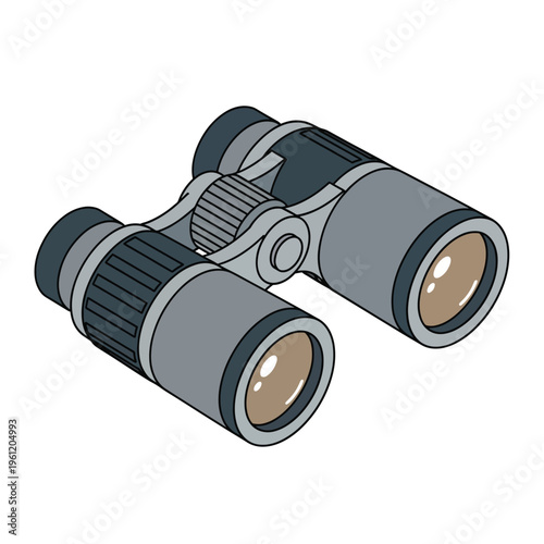 Gray Binoculars with Black Accents 1.
