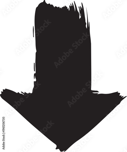 Black silhouette of a cowboy hat on white background brim