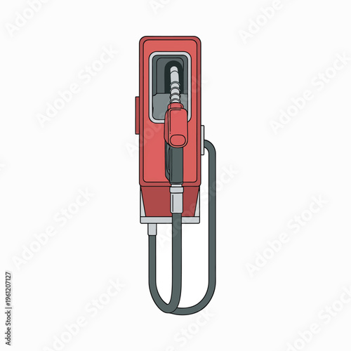 Red Gas Pump Fuel Dispenser Machine.