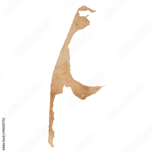 old brown paper map of Sylt island