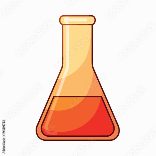 Cartoon illustration of a flask.