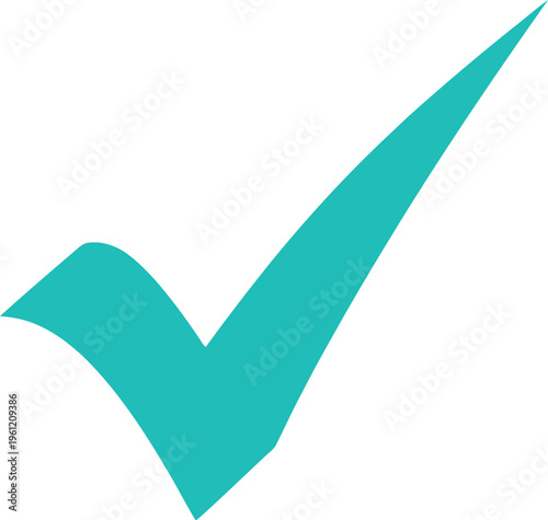 Teal check mark icon for validation approval or completion status