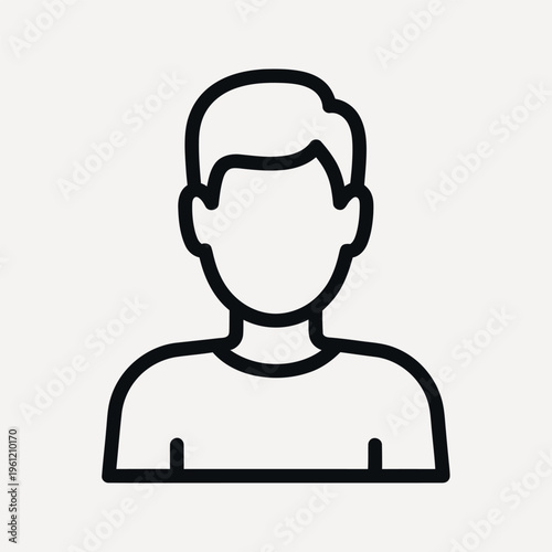Black outline of a person's head and shoulders