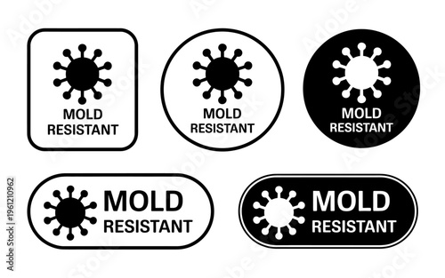Mold resistant labels and stickers in various shapes and colors for product marking
