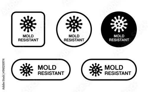 Mold resistant labels and icons in various shapes and colors for product marking