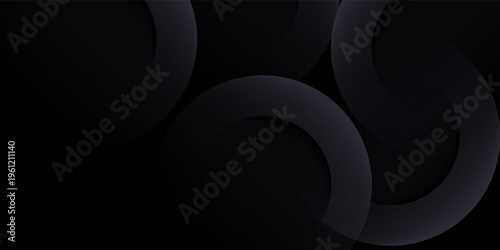 Black premium abstract background with luxury gradient geometric elements. Rich background for exclusive design. eps 10