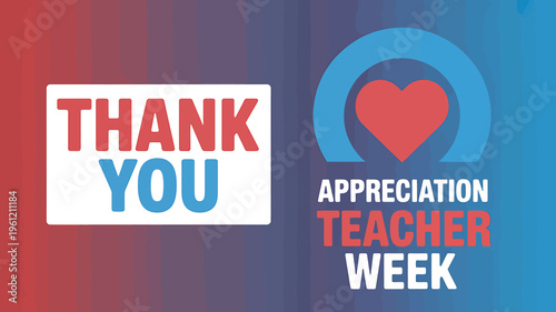 Appreciation teacher week thank you message for educators and students  colorful design