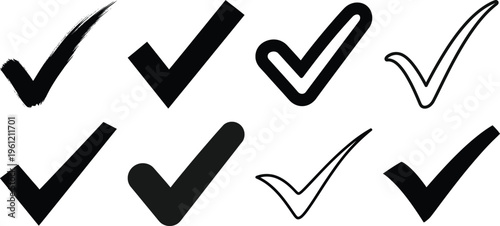 Two gray checkmarks on a black background