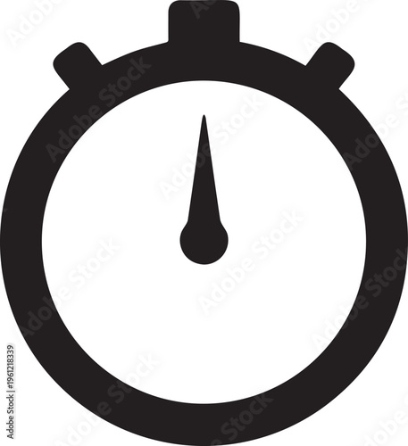 Simple stopwatch icon indicating a measurement of time passing.