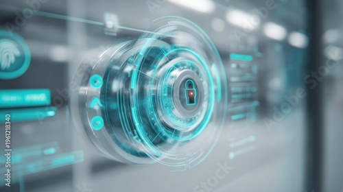 Digital security lock technology display
