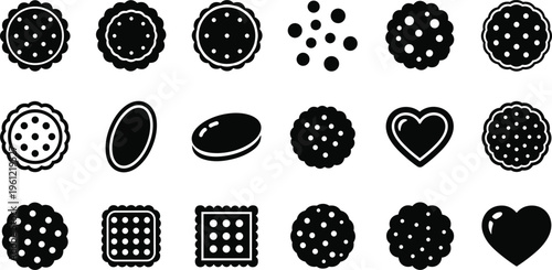 Collection of black medical icons featuring stethoscope heart with pulse thermometer pills syringe hospital building first aid kit and healthy lifestyle symbols on white