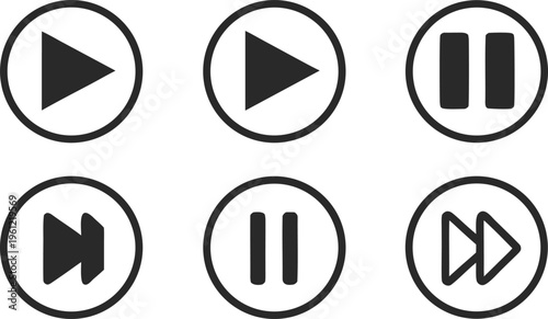 Black player control on white background controls 6