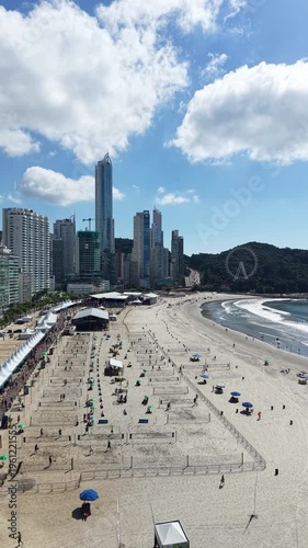 Beach, Ocean and City Skyline Surrounded by Nature