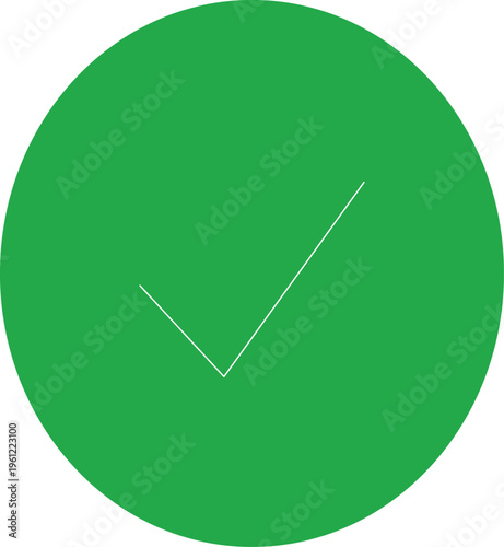 Green Check Mark Icon – Success, Confirm, Approve, Complete Symbol for UI, Notifications, and System Feedback