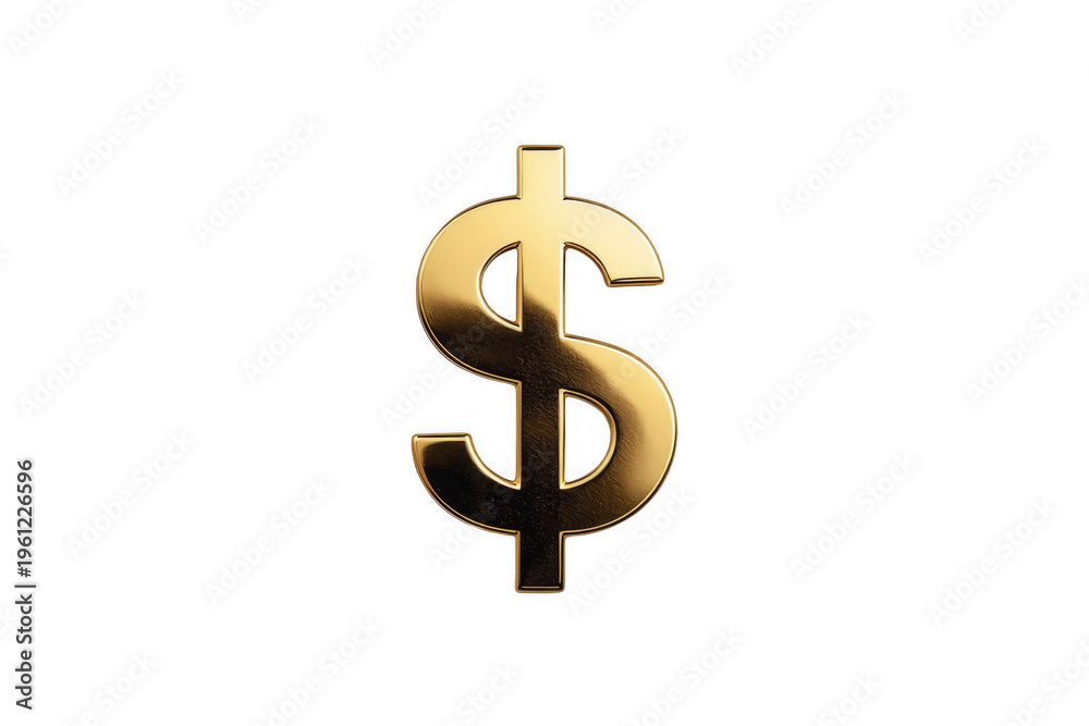 Obraz premium Golden dollar currency symbol representing wealth and business