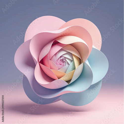 Emotional Boundaries as clean, minimalist, overlapping layers gently constrained, soft calming pastel palette, representing resilience and self-protection.eps