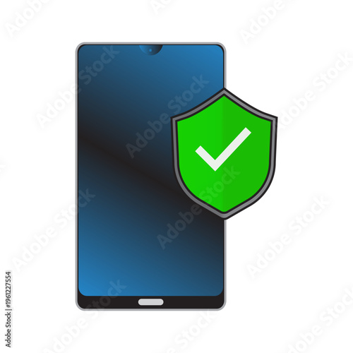 mobile phone with green arrow
