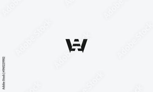 Minimalist black vector initial monogram design featuring a clever merging of the letters w and a on white background Free Download Minimalist black vector initial monogram design featuring a clever merging of the letters w and a on white background - GFXLoad