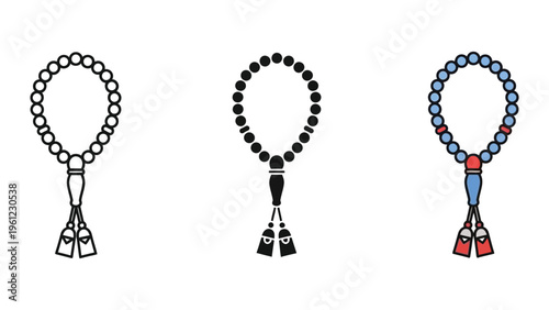 Prayer Beads Icon Religious Counting Spiritual Tool