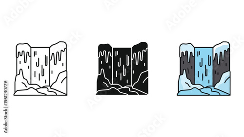 Waterfall Nature Scene Commercial Art