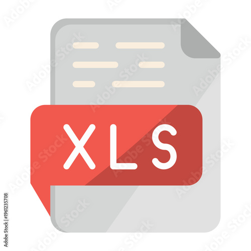 Bild auf Leinwand XLS Vector Icon