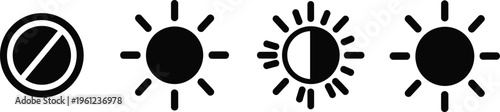 Headlight switch symbols indicating different light settings on a vehicle's dashboard