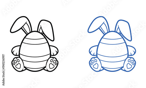 Photos Vector graphics bunny drawing tutorial with outline and color fill