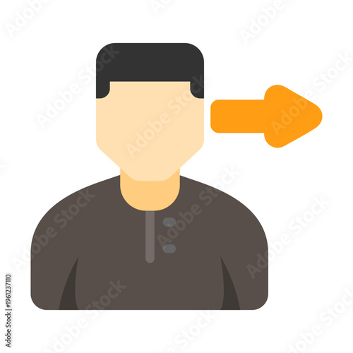 Canvas-taulu Right Direction Vector Icon