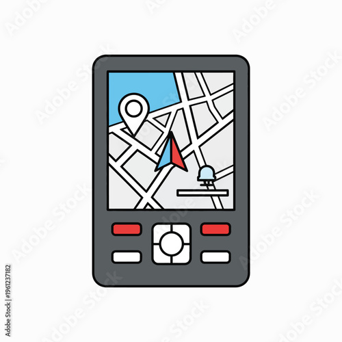 GPS Device with Map Display Screen.