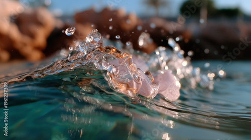Dynamic Water Splash with Crystal Clarity in Motion