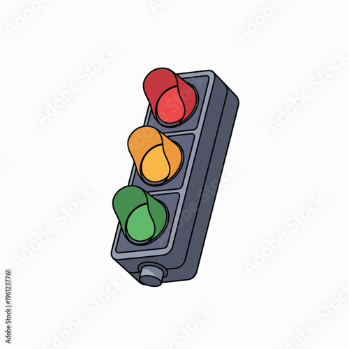 Traffic Light with Red Yellow Green Lights 1.