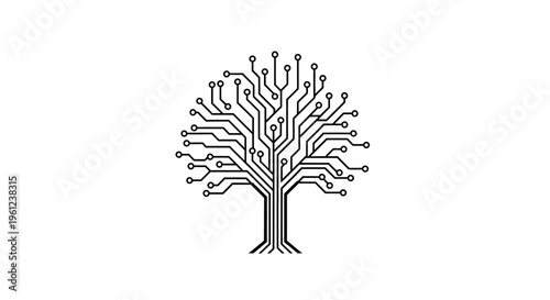 Circuit board tree electronic design.