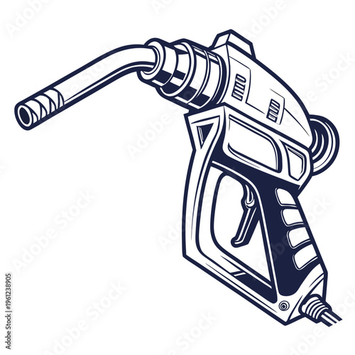 Vector illustration of a fuel pump nozzle