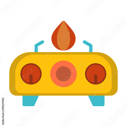 Electric Stove Vector Icon