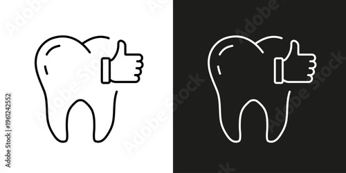 Healthy Tooth, dentistry symbol - vector editable icon.