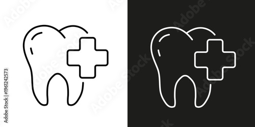 Dental care, dentist office vector editable icon.