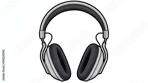 Gray and black overtheear wireless headphones for music listening