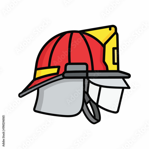 Firefighter helmet with protective gear 1.