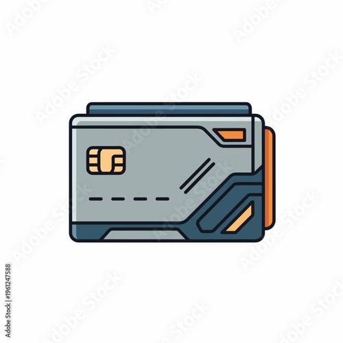 Stack of Modern Credit Cards.