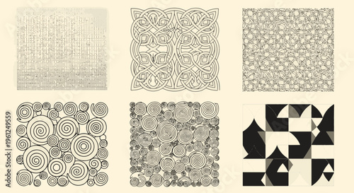 Geometric Patterns and Textures Abstract Art Collection