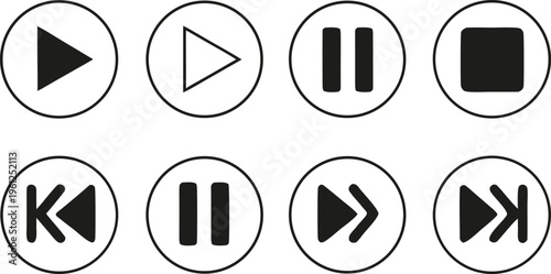 Black player control on white background controls 4