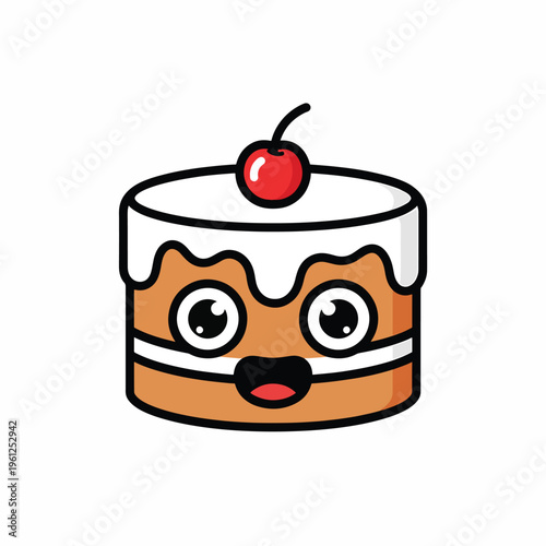 Cartoon cake with white frosting 1.