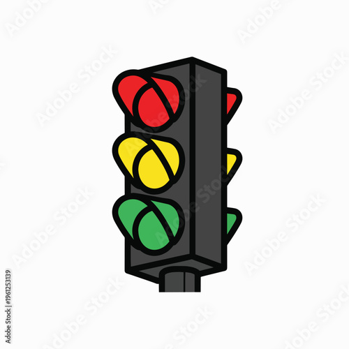 Traffic Light Signal With Red Yellow Green 1.