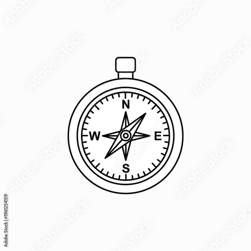 Compass Navigation Tool Direction Indicator.