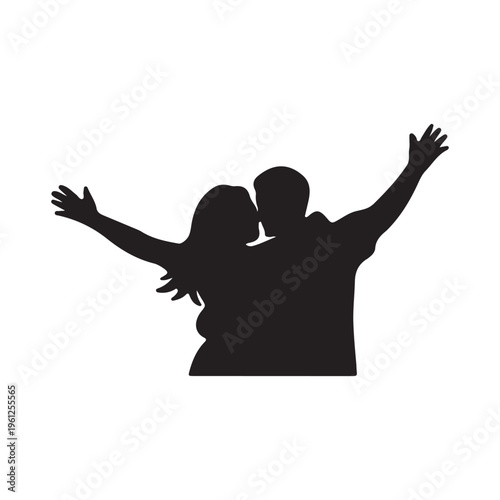 A halftone dot graphic illustration showing a person reaching upwards against a white background Vector