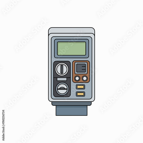 Digital multimeter with screen and buttons.